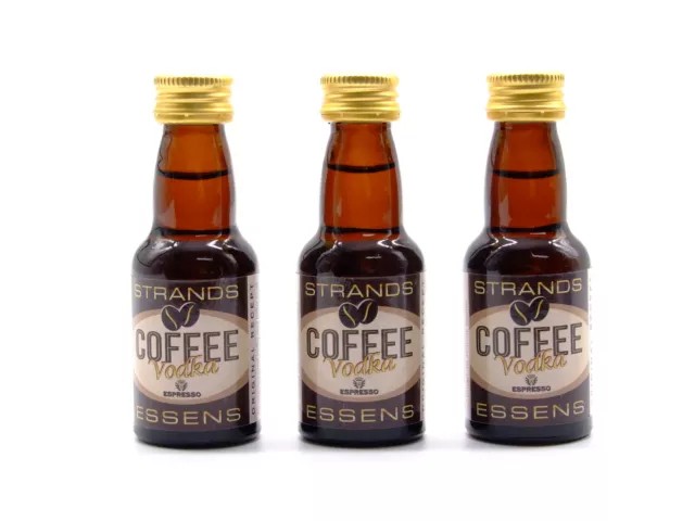 3 x café vodka espresso 25 ml - esencia para alcohol, esencia de vodka, saborizante