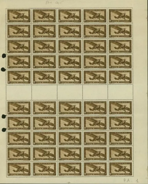 Indochina French Colony 1933 - MNH. Yvert Airmail Nr.: 1. Sheet 50(EB) AR1-00794
