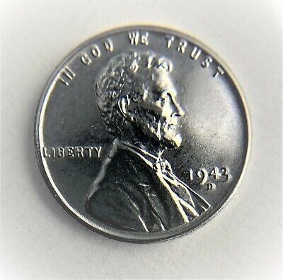1943 D  Lincoln Steel Wheat Cent  Wartime Very Nice Looking Coin 3