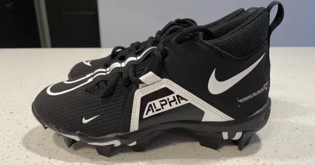 Nike Kids'/Boys' Alpha Menace 3 Shark Mid Football Cleats Black - Size 2Y