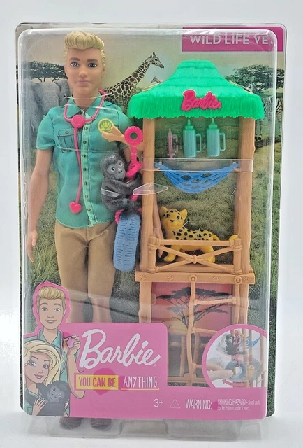2019 Barbie You Can Be Anything Doll Wildlife Vet Ken / Veterinarian / Mattel FYM33