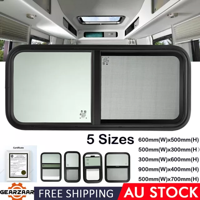 Vertical Slide Window RV Caravan Motor Home Float Camper Canopy Trailer 5 Sizes