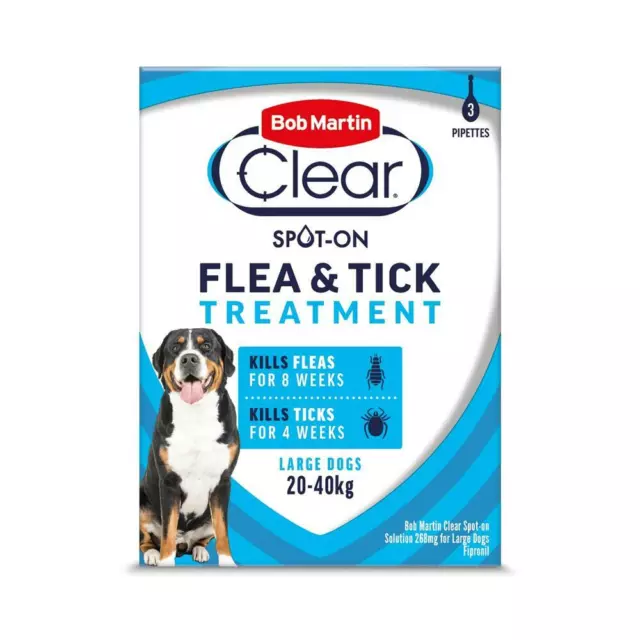 Bob Martin Clear Spot On Flea & Tick Killer Treatment Cats Dogs Kittens Puppies