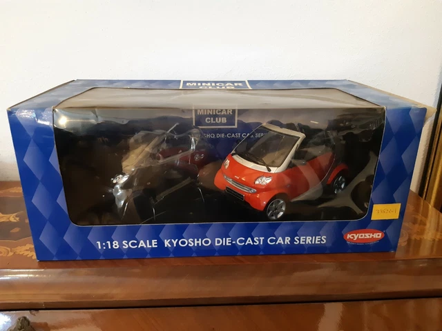 KYOSHO/MINICAR CLUB 1/18 SMART FORFOUR BLUE TRES BON ETAT EN BOITE A5