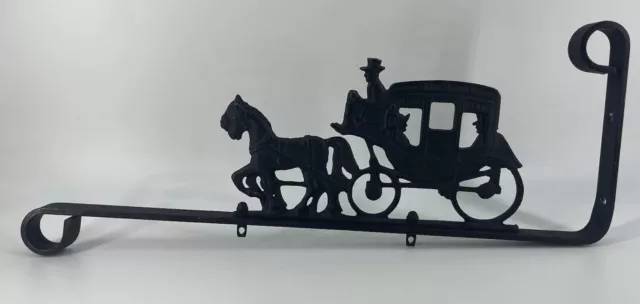 Vtg Wrought Iron Pub Sign Bracket Banner Sign Holder Hanger Antique Old Shop