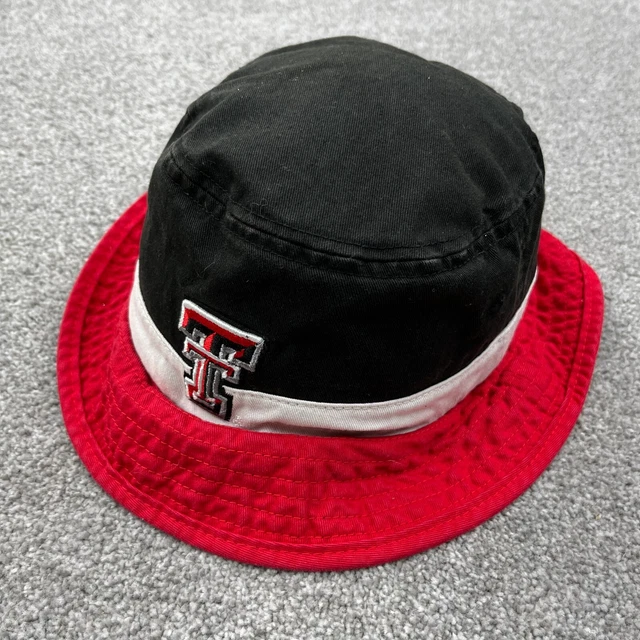 Texas Tech Red Raiders Hat Cap Bucket Full Bill Fishing Adult Medium Stretch Fit