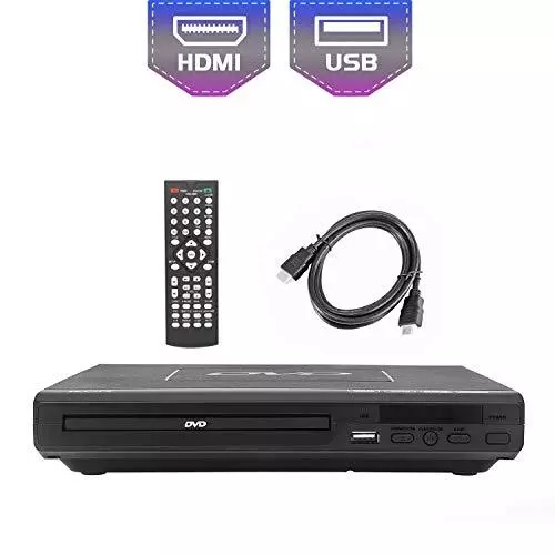 Mini lecteur DVD pour la maison, pour TV avec câbles de sortie H DMI/AV  inclus
