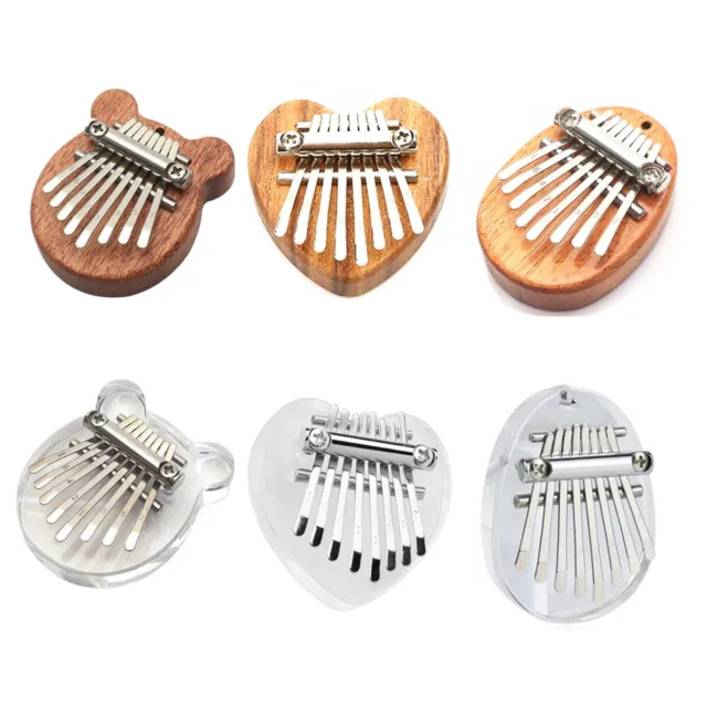 8 Keys Mini Kalimba Thumb Piano Finger Percussion Solid Wood Pocket Musical Gift