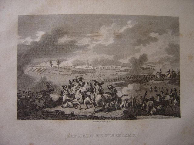 ENGRAVING THE BATTLE of FRIEDLAND Pravdinsk Napoleon Bonaparte £8.79 ...