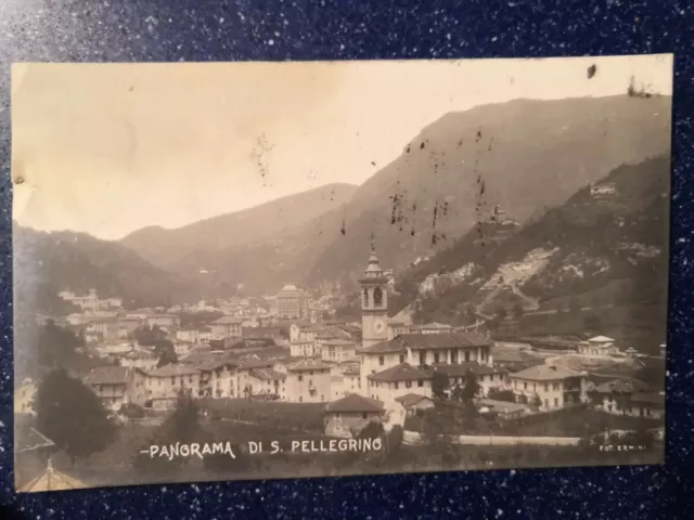 Cartolina PANORAMA DI S. PELLEGRINO formato piccolo viaggiata 1908