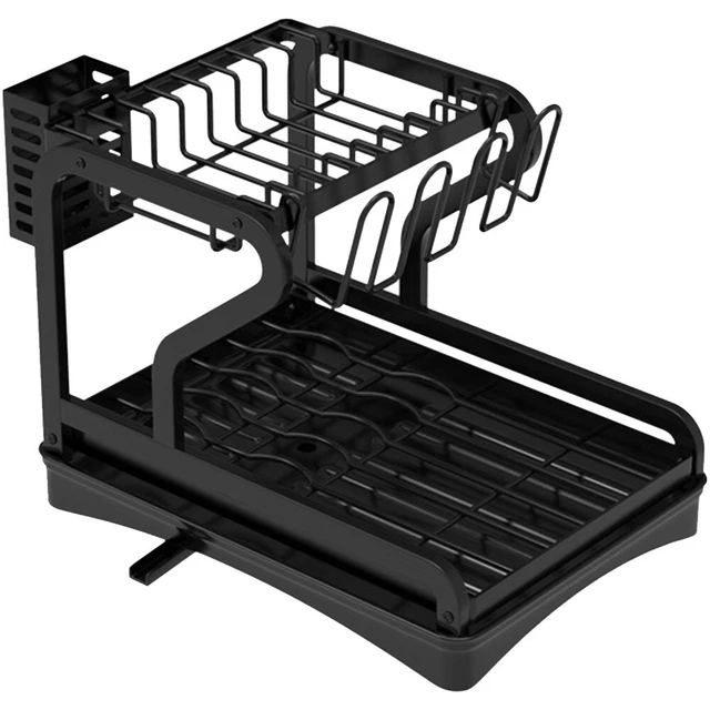 Telaio asciuga stoviglie per bancone cucina, set gocciolatore 2 piani con Do7284