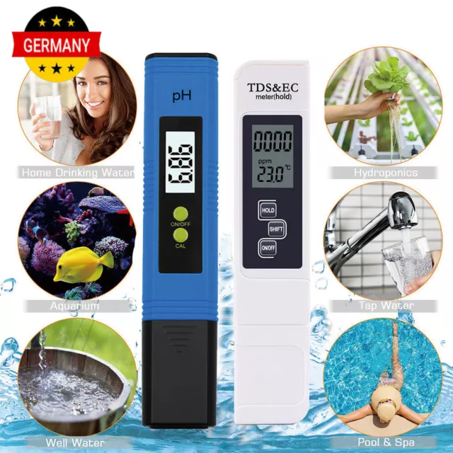 Hohe Präzision Wasserhärte-Instrument EC TDS Tester PH-Messgerät Aquarium Pool