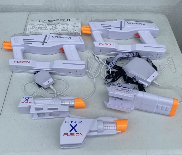 LASER X FUSION Laser Tag Blaster Light Gun & Extenders Set