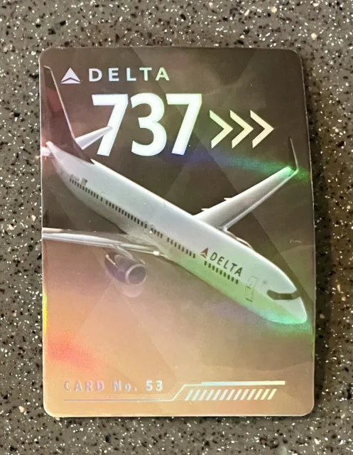 Delta Air Lines Pilot Trading Card from 2022, No. 53 Boeing 737-900ER