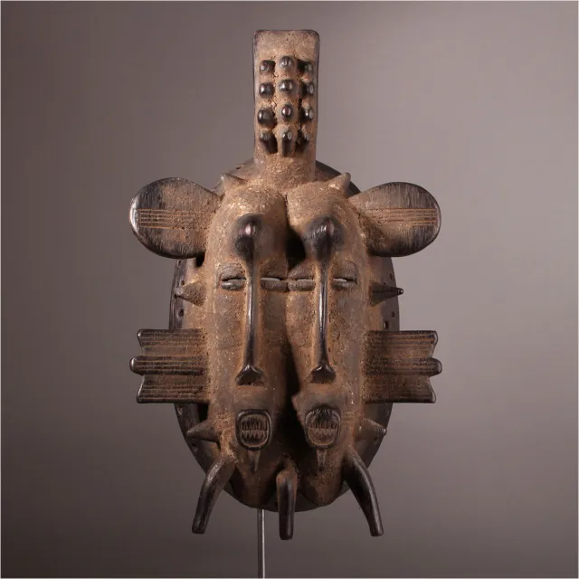 12279 senufo Kepelie Mask Poro Iconic Ivory Coast