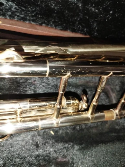Ancienne Trompette 75 A Piston Henri Selmer Paris En Boite 6