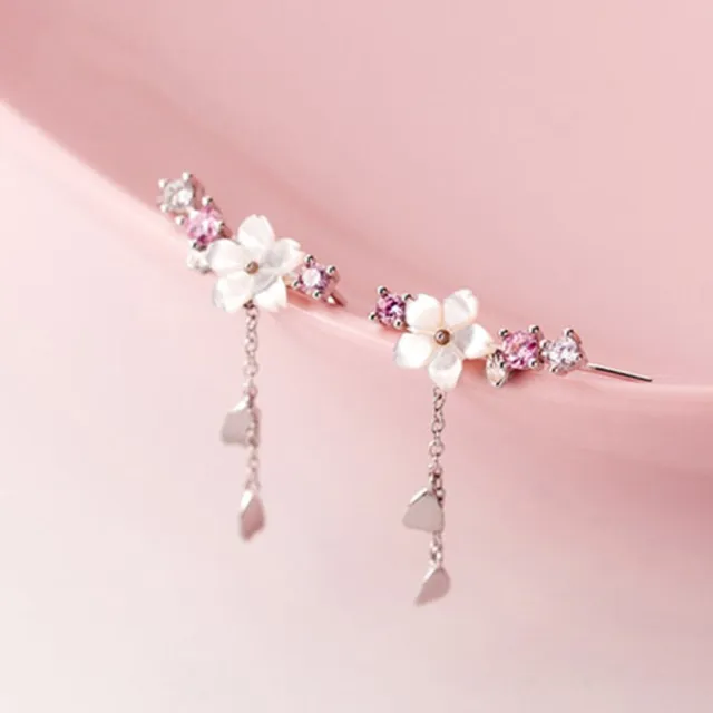 Zubehör Blumen ohrringe Kirschblüten Ohrring Piercing Stud Ohrring Quaste