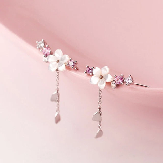 Zubehör Blumen ohrringe Kirschblüten Ohrring Piercing Stud Ohrring Quaste