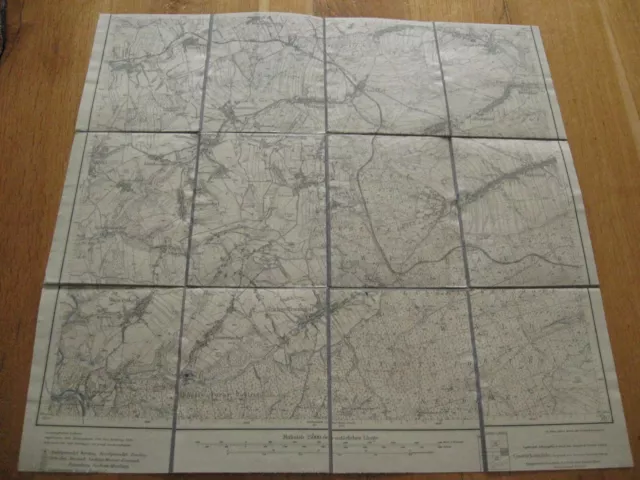 altes Messtischblatt Sachsen Nr. 110 Langenbernsdorf von 1920 Chursdorf Trünzig