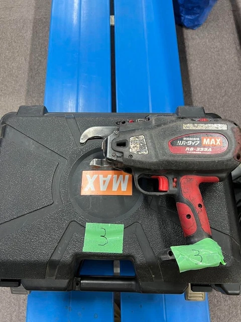 MAX Rebar Tire Wire Tie Machine RB-399A 14.4V Two Batteries Charger Case