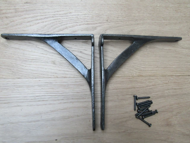 PAIR OF GALLOW BRACKET ANTIQUE IRON Shelf Support Book Sink Toilet Cistern