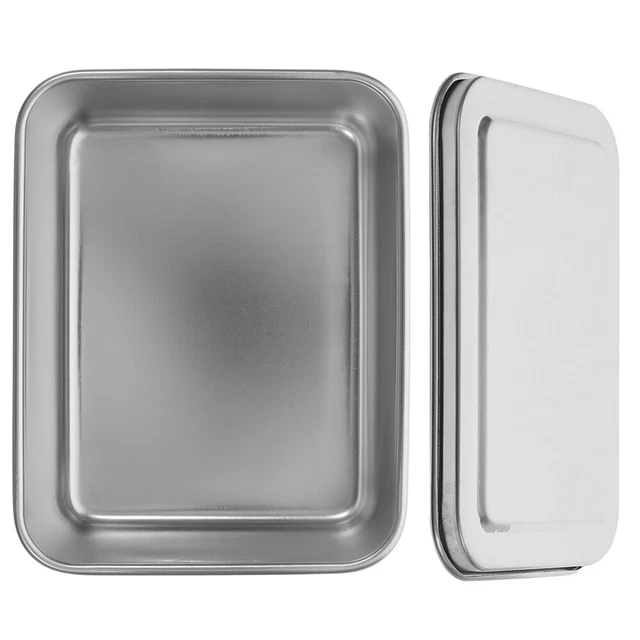 4x Edelstahl Aufbewahrungsboxen Mit Deckel - 10x8x3 Zoll, Hitzebeständig & Lecksicher Für Küche & Vorrat