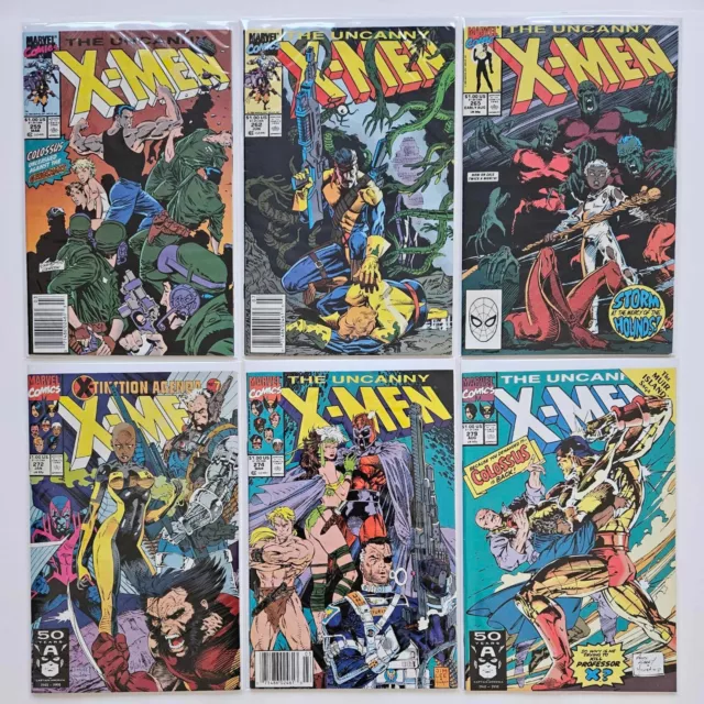 Uncanny X-Men 6 Issue Lot #259 262 265 272 274 279 Newsstand Marvel Comics 1990