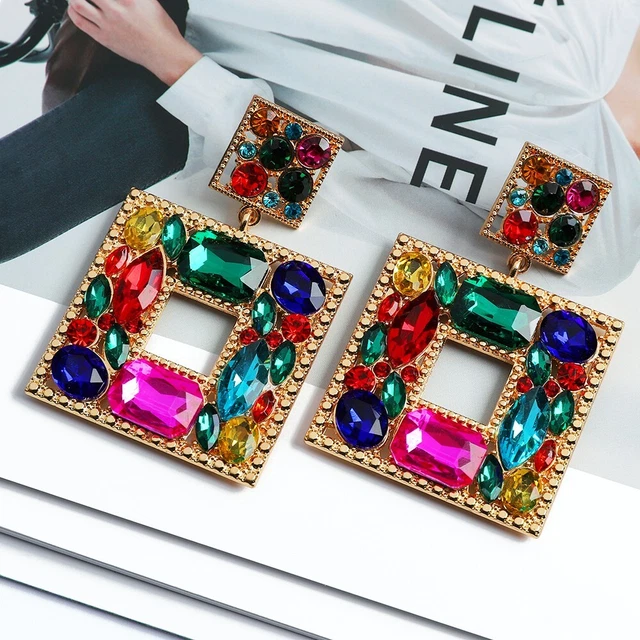 Boucles D'oreilles Lolilota Pendantes - Miyuki Bleu Et Email, Neuves Sous Emballage