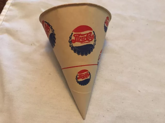 1930’s, 40’s Pepsi Cola Vintage Ice Cream Lily Cup, Double Dot