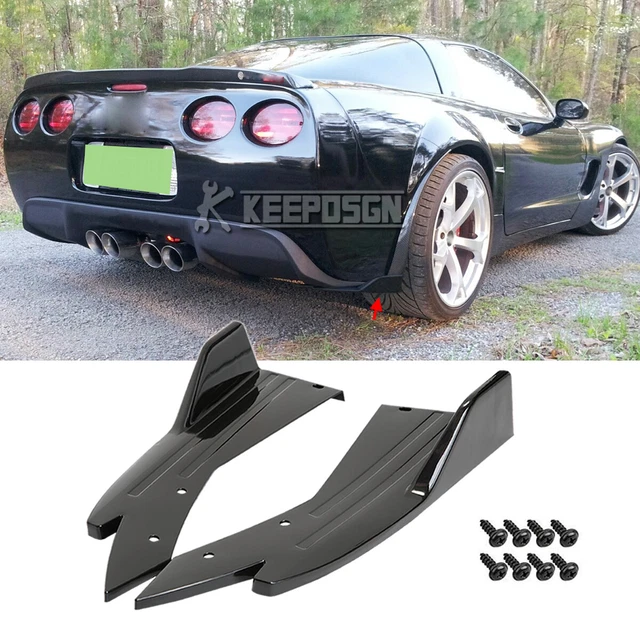 FOR CHEVY CORVETTE C5 Gloss Rear Bumper Spoiler Lips Splitter Sporty