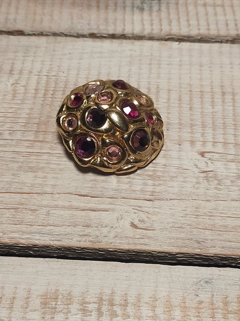 Broche Vintage Jacky De G – Résine Colorée Années 70/80
