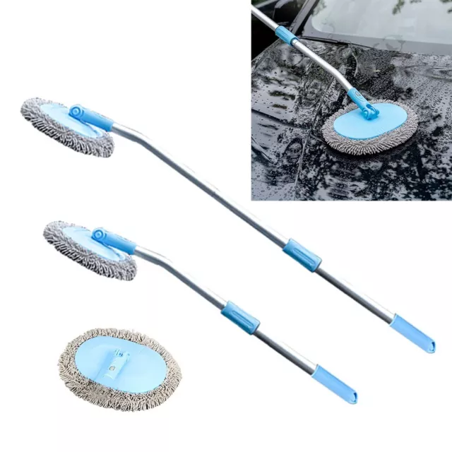 Adjustable Telescopic Car Wash Brush Kit Mop Long Handle Vehicle Cleaning Tool 2