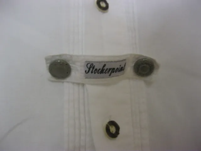 Camicia folcloristica bianca manica corta stockerpoint taglia L, larghezza 60 cm cotone con biesen