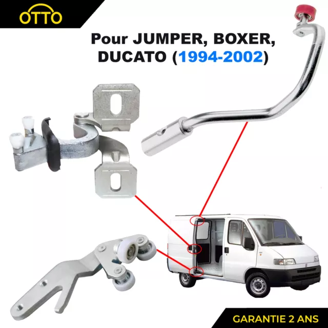 Kit Réparation Rouleau de Guidage Porte Latérale Droite pour Jumper Boxer  94-02