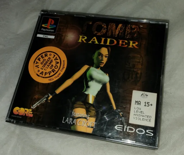 PlayStation 1 PS1 Game Tomb Raider Lara Croft Black Label AUS PAL Eidos Complete