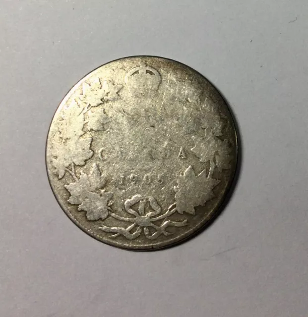 1905 Edward VII Canada Rare Date Fifty Cents Low grade