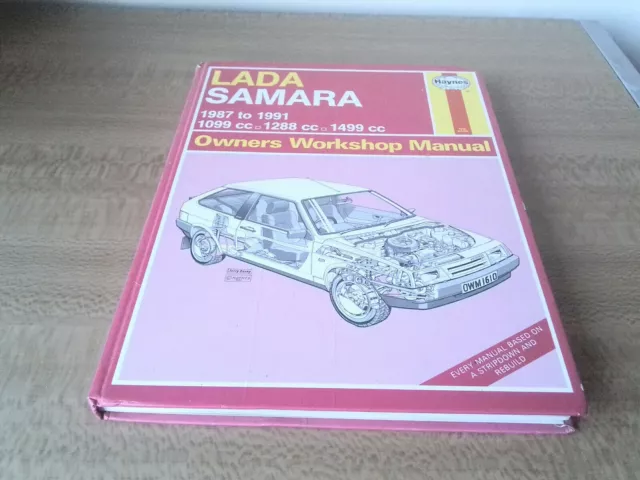 LADA SAMARA 1987 to 1991 HAYNES WORKSHOP MANUAL 1610 hardback