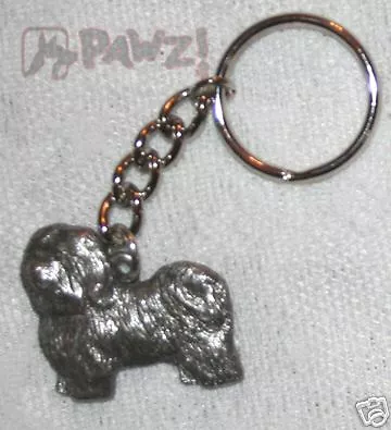 HAVANESE Dog Fine Pewter Keychain Key Chain Ring NEW