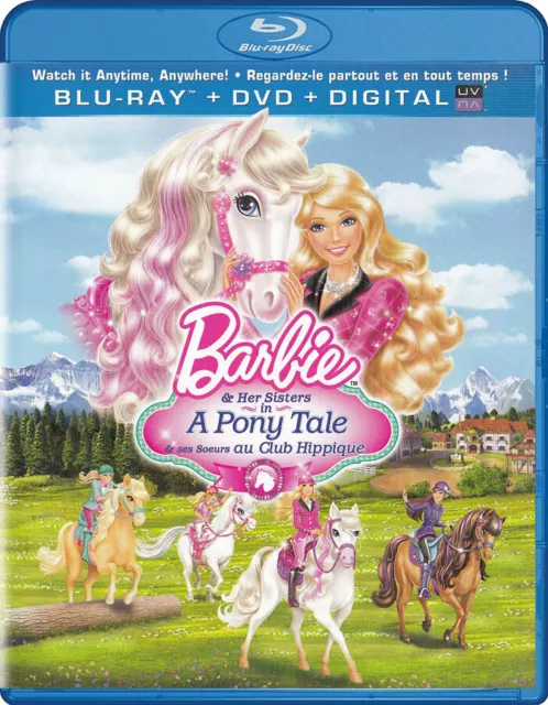 BARBIE HER Sisters In A Pony Tale Blu ray New Blu 22.42