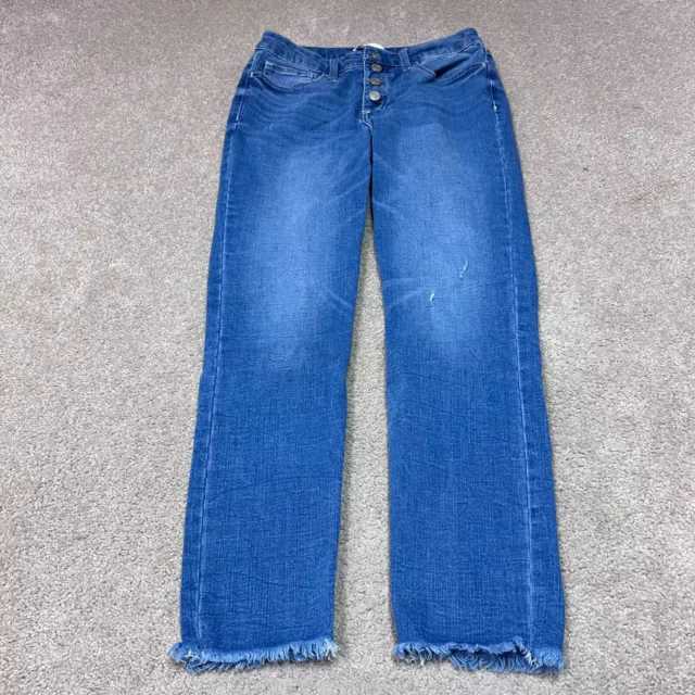 LC Lauren Conrad Jeans Blue High Rise Women's Size 8 Skinny Pockets 4 Button Fly
