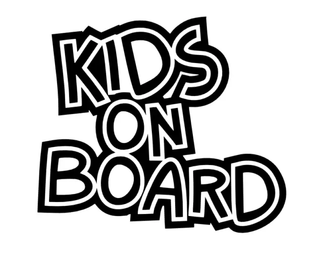 Kids On Board Safety Baby Sign Car Van Bus Window Bumper Vinyl Decal Sticker