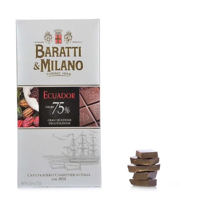 Baratti & Milano Cioccolato Ecuador Cacao 75% 75 g