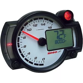 Koso RX2-NR GP-Style Race Tachometer w/ Digital Display Motorcycle BA015000