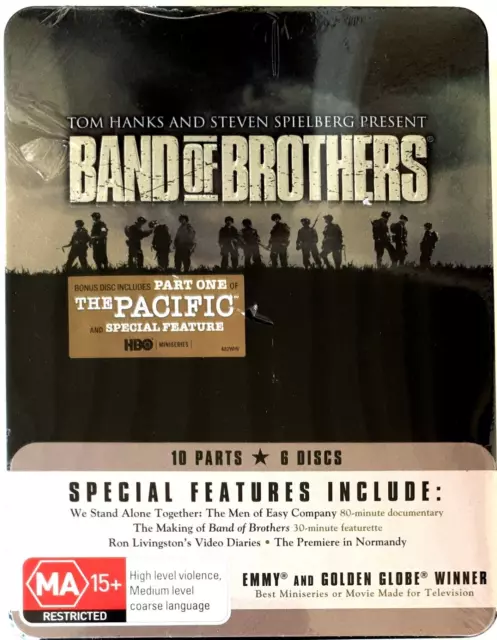 BAND OF BROTHERS–Part One-The Pacific Collector DVD Tin (6 Disc) Set HBO NEW