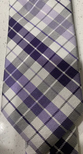 Express Men`s Multi Stripe plaid Narrow %100 silk Tie New $49 Wedding buissness 2