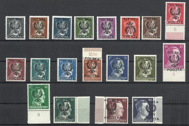 Poland  LOCAL KONIN issue III overprint all set MNH** non catalog rare