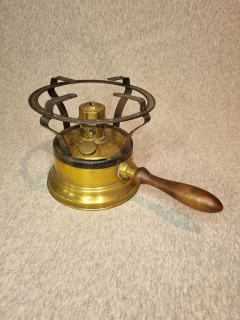 Réchaud De Camping Vintage GAI France En Fonte émaillée Verte - Années 1900