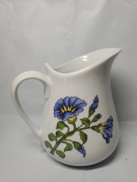 Cordon Bleu Flower Creamer Hand Decorated In The USA vintage Coffee Creamer...