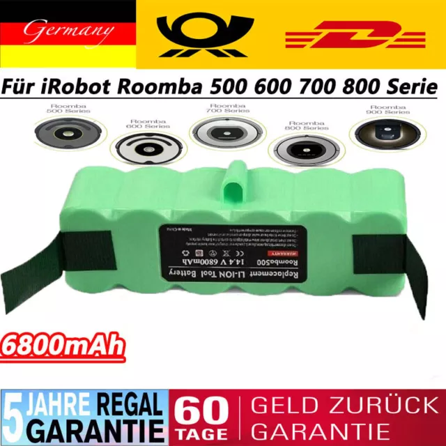 6800mAh Li-ion Akku für iRobot Roomba 500 600 700 800 Serie 14.4V DE STOCK