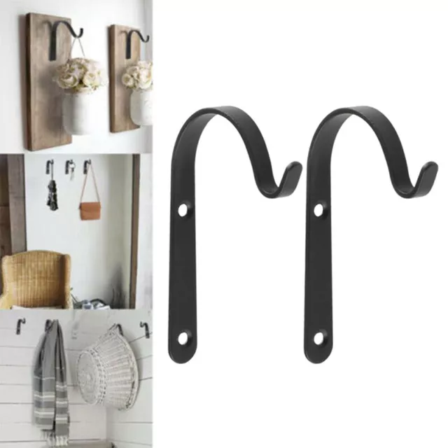 Metal Hooks J-hook Wall Hanger Screw Hook Bathroom Kitchen Towel Rack Hat Holder